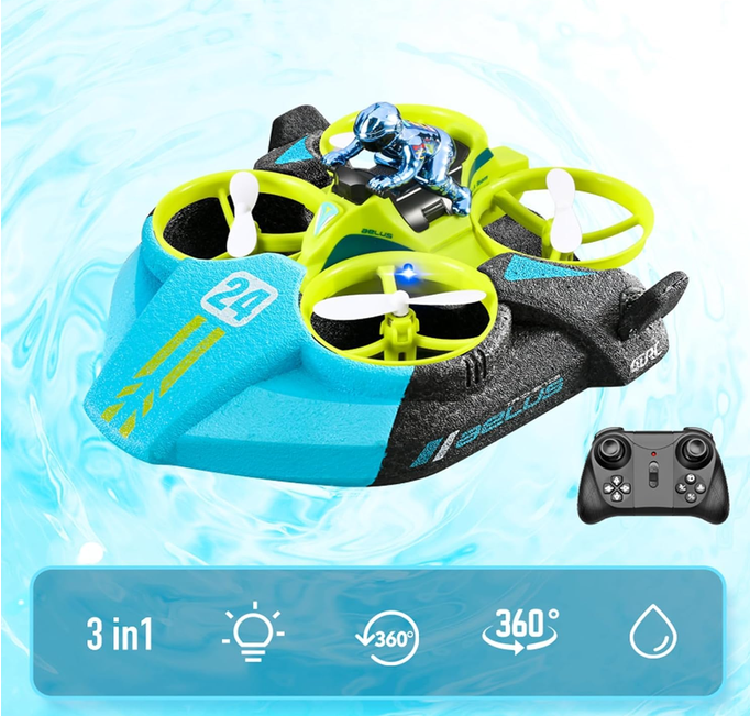 3-in-1 Sea,Land & Air RC Drone
