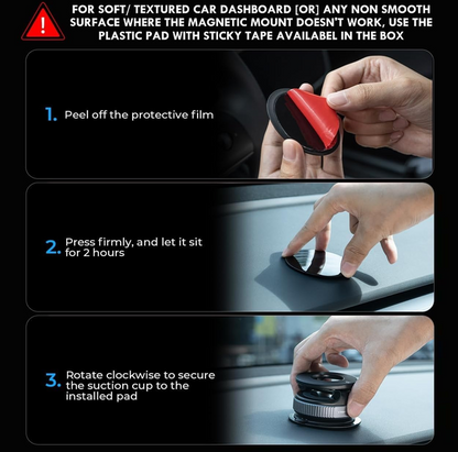 360° Magnetic Vaccum Suction Car Mount