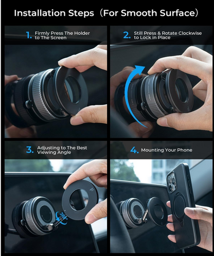 360° Magnetic Vaccum Suction Car Mount
