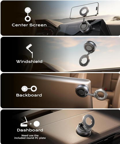 360° Magnetic Vaccum Suction Car Mount