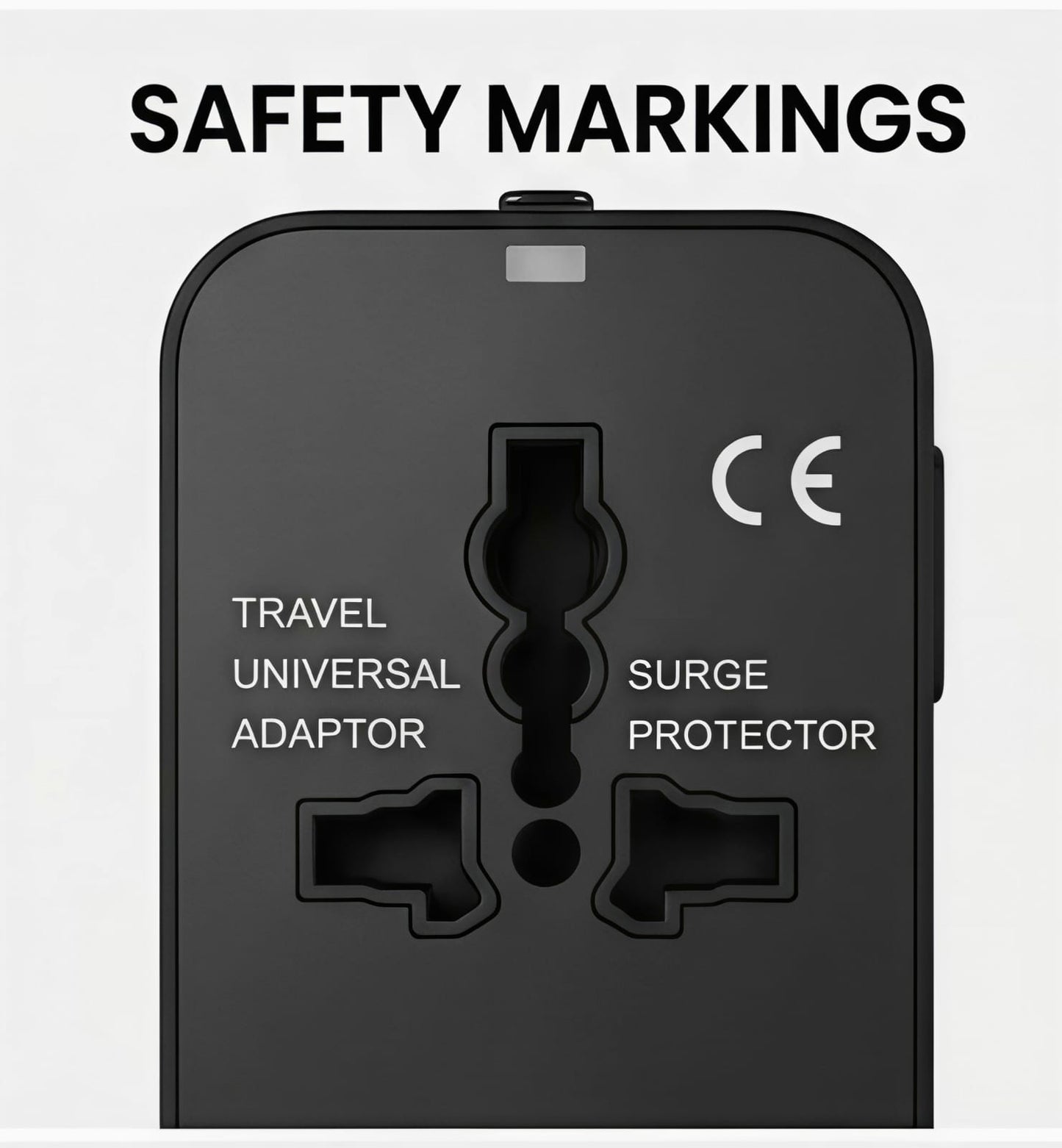 All-in-One Universal Travel Adapter with USB & Type-C Ports
